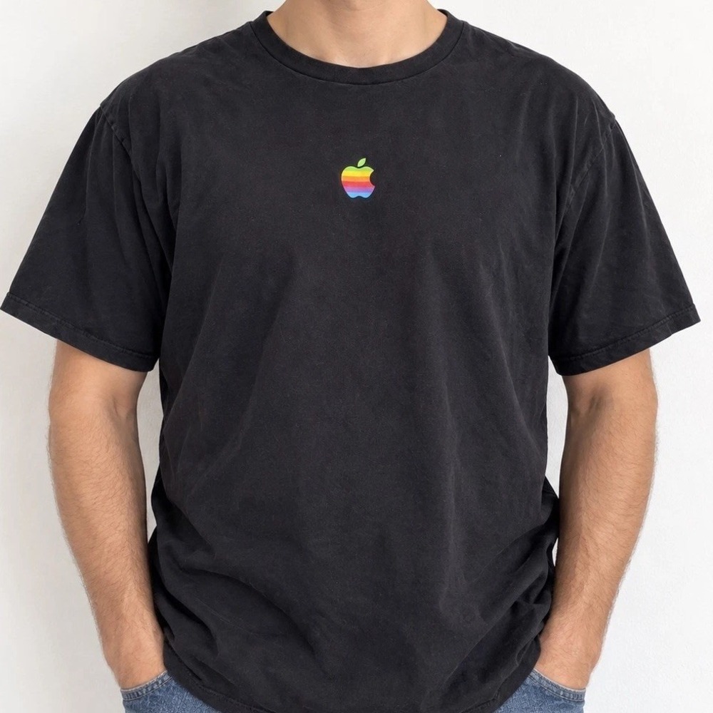 Apple Park Visitor Center Rainbow Logo Black T Shirt Mens XL Official Exclusive